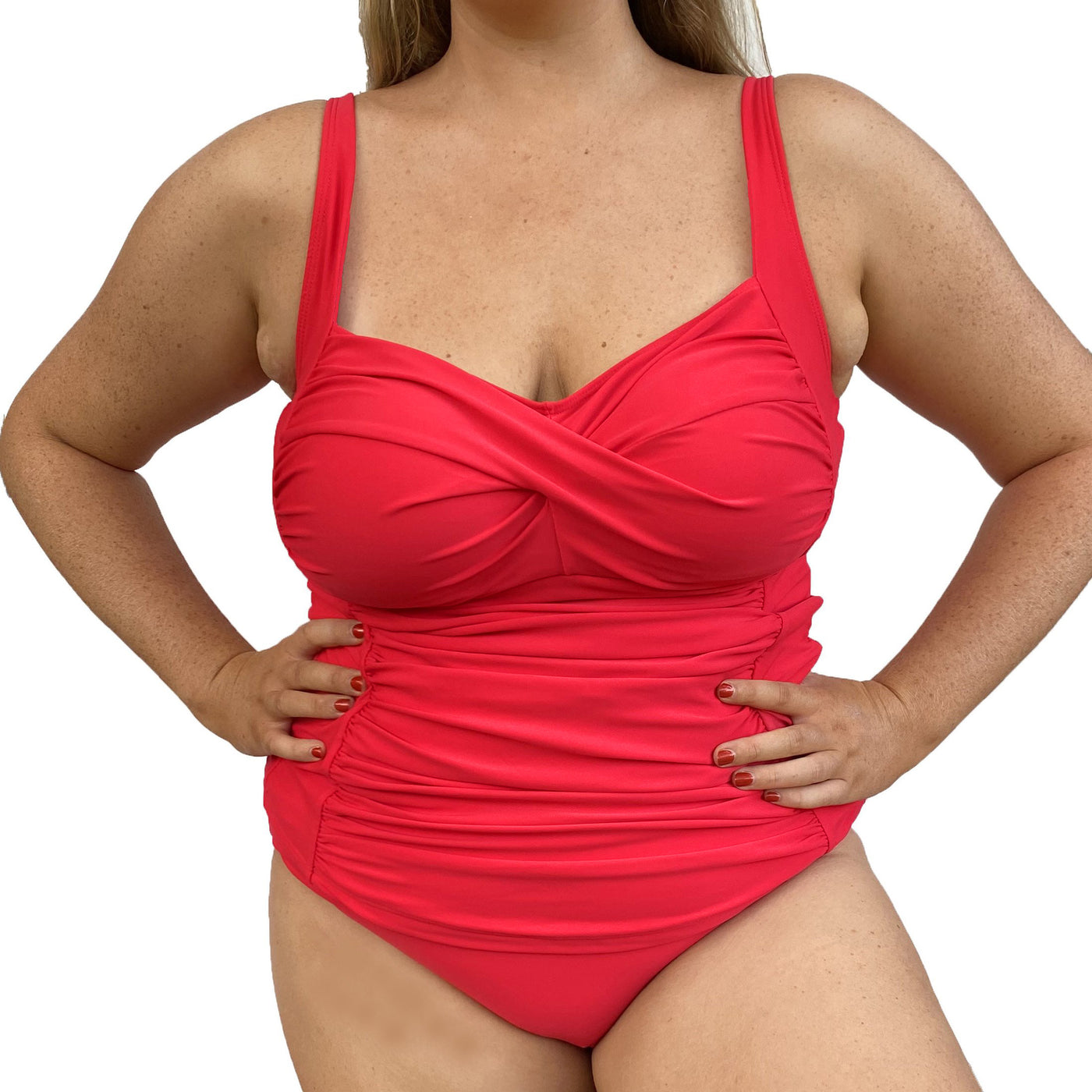 Women's Red Vintage Bathing Suit Printed Beachwear Comfort One Piece  Skirted Swimwear Modest One-piece Swimsuits Ruched Swimdress Swimsuit, Us  12-14(l